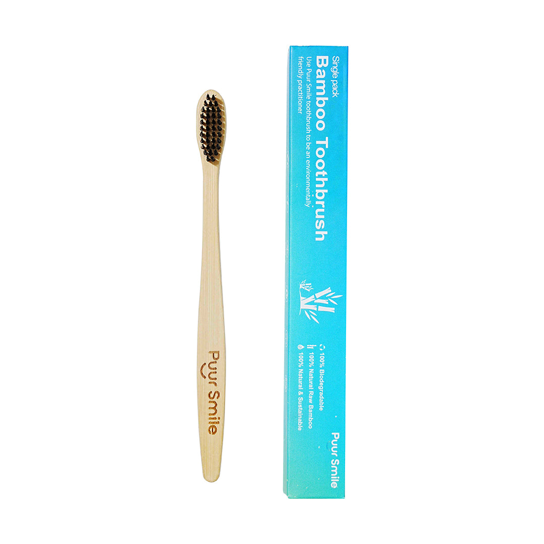 Premium Natural Bamboo Toothbrush – Eco-Friendly, Biodegradable Handle, Soft Bristles – Sustainable Oral Care for Adults