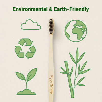 Premium Natural Bamboo Toothbrush – Eco-Friendly, Biodegradable Handle, Soft Bristles – Sustainable Oral Care for Adults