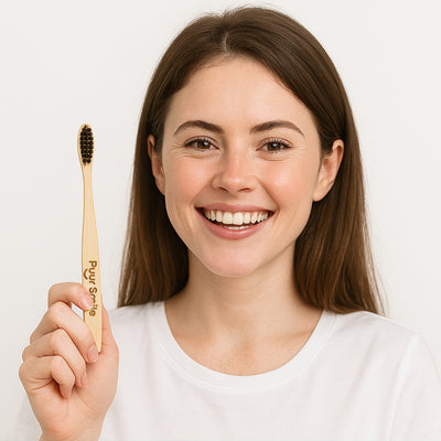 Premium Natural Bamboo Toothbrush – Eco-Friendly, Biodegradable Handle, Soft Bristles – Sustainable Oral Care for Adults