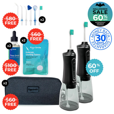 PUURSMILE WATER FLOSSER - 55% OFF HALLOWEEN SALE + 4 FREE GIFTS (WORTH $150)